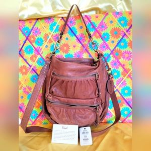 Fossil Sienna top zip saddle
